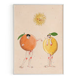 Chicos fruta y sol