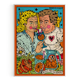 Pareja tomando agua de Valencia