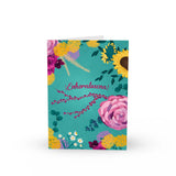 Tarjeta "Enhorabuena" flores