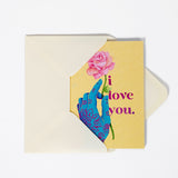 Tarjeta "I love you" rosa