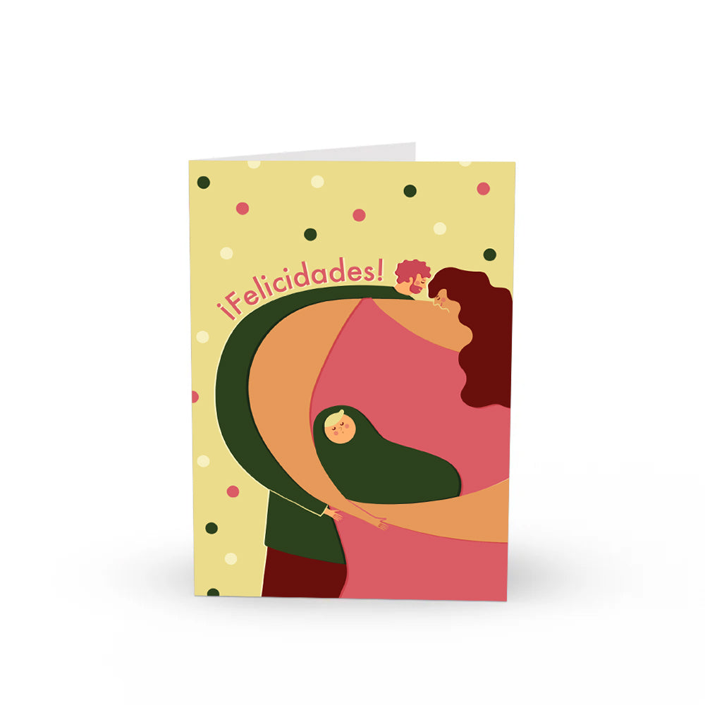 Tarjeta "Felicidades" familia