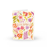 Tarjeta "Felicidades" flores
