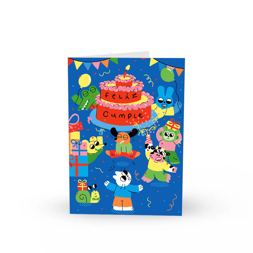 Tarjeta "Feliz cumple" Animales