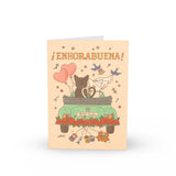 Tarjeta "¡Enhorabuena!" Boda Gatos