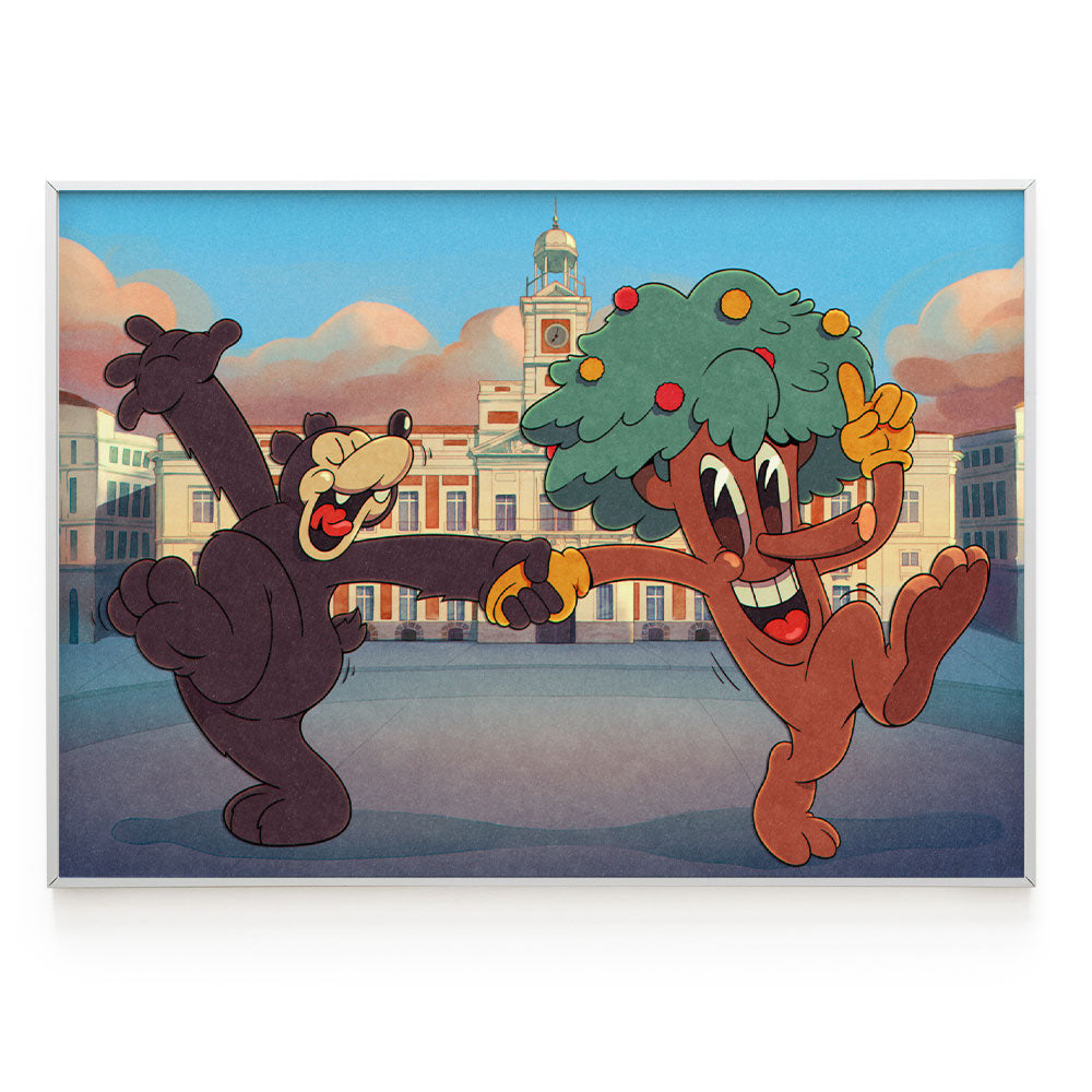 Lámina Oso y Madroño Cartoon