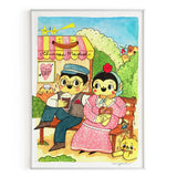 Lámina Vampiros comiendo churros