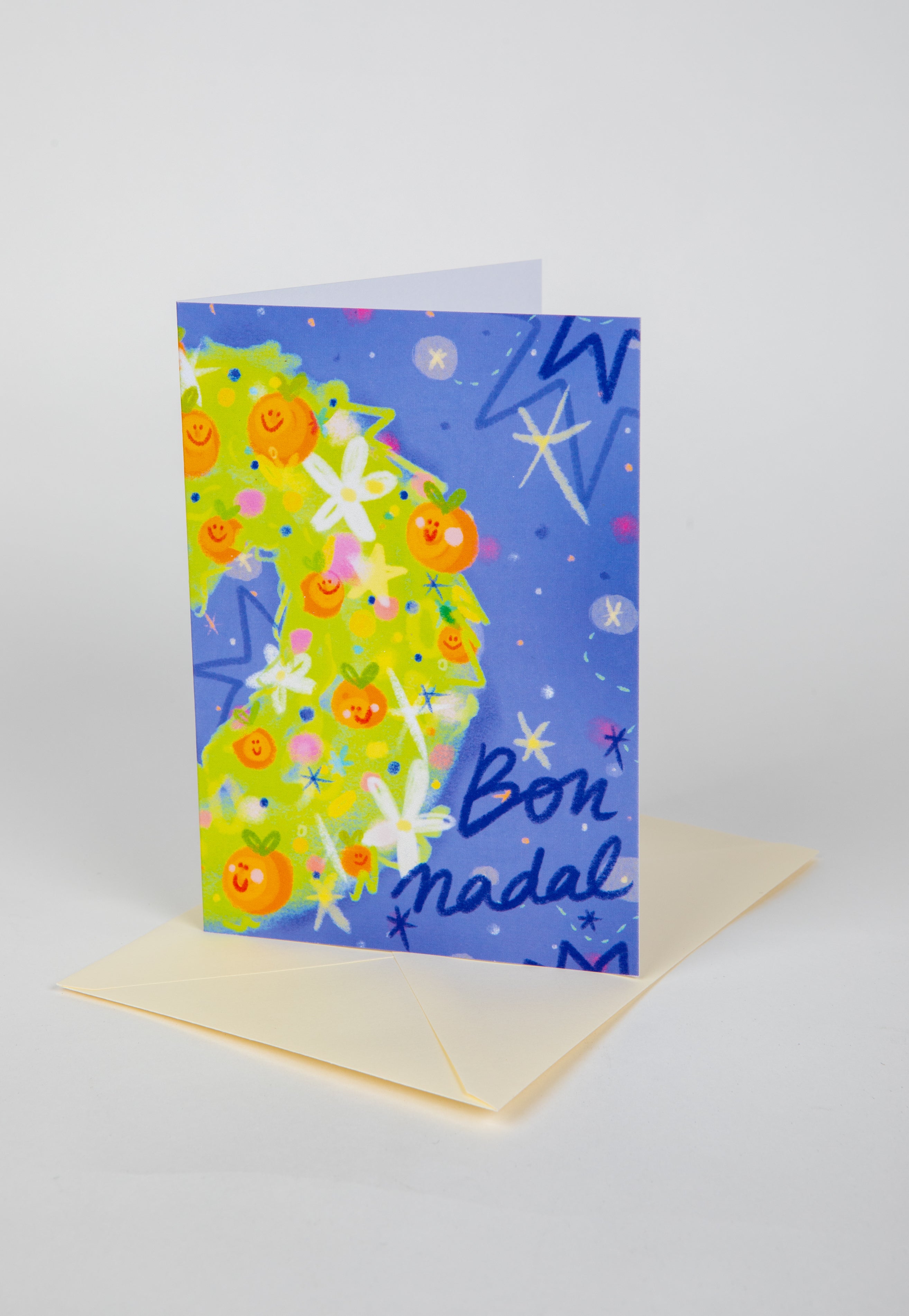 Tarjetón corona de naranjas y azahar