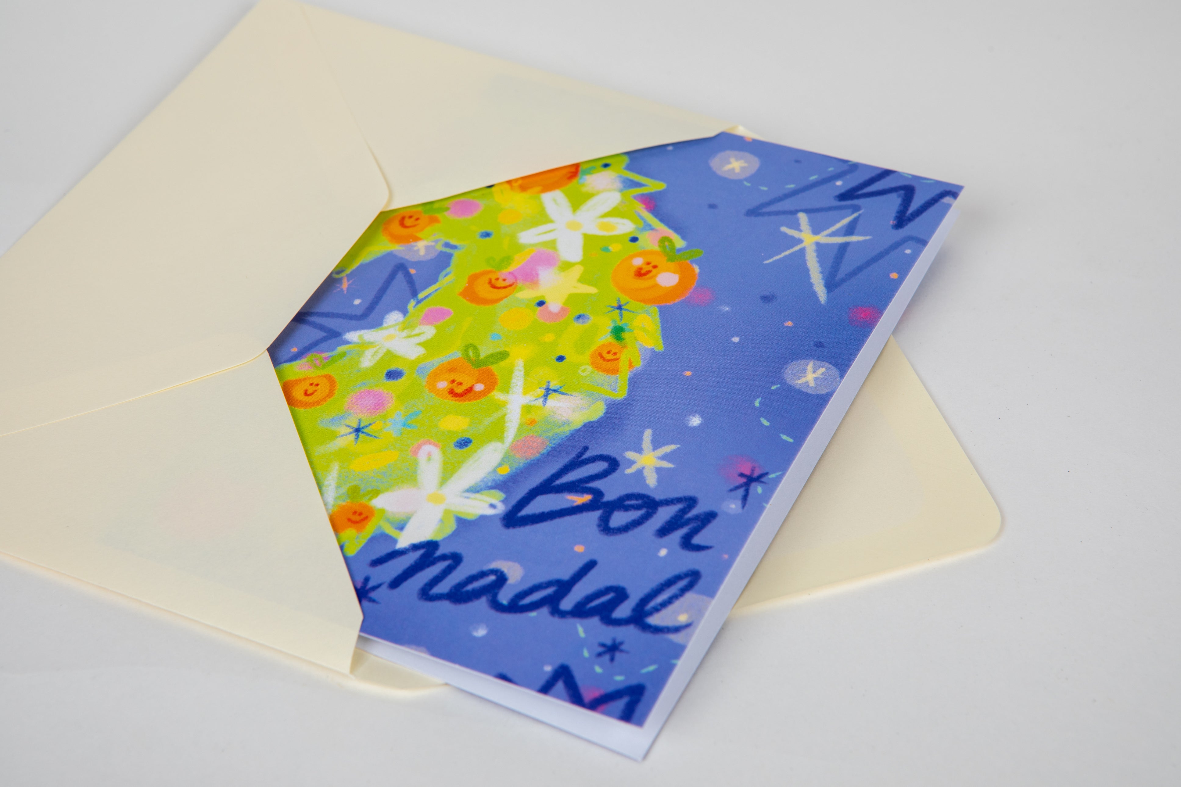 Tarjetón corona de naranjas y azahar