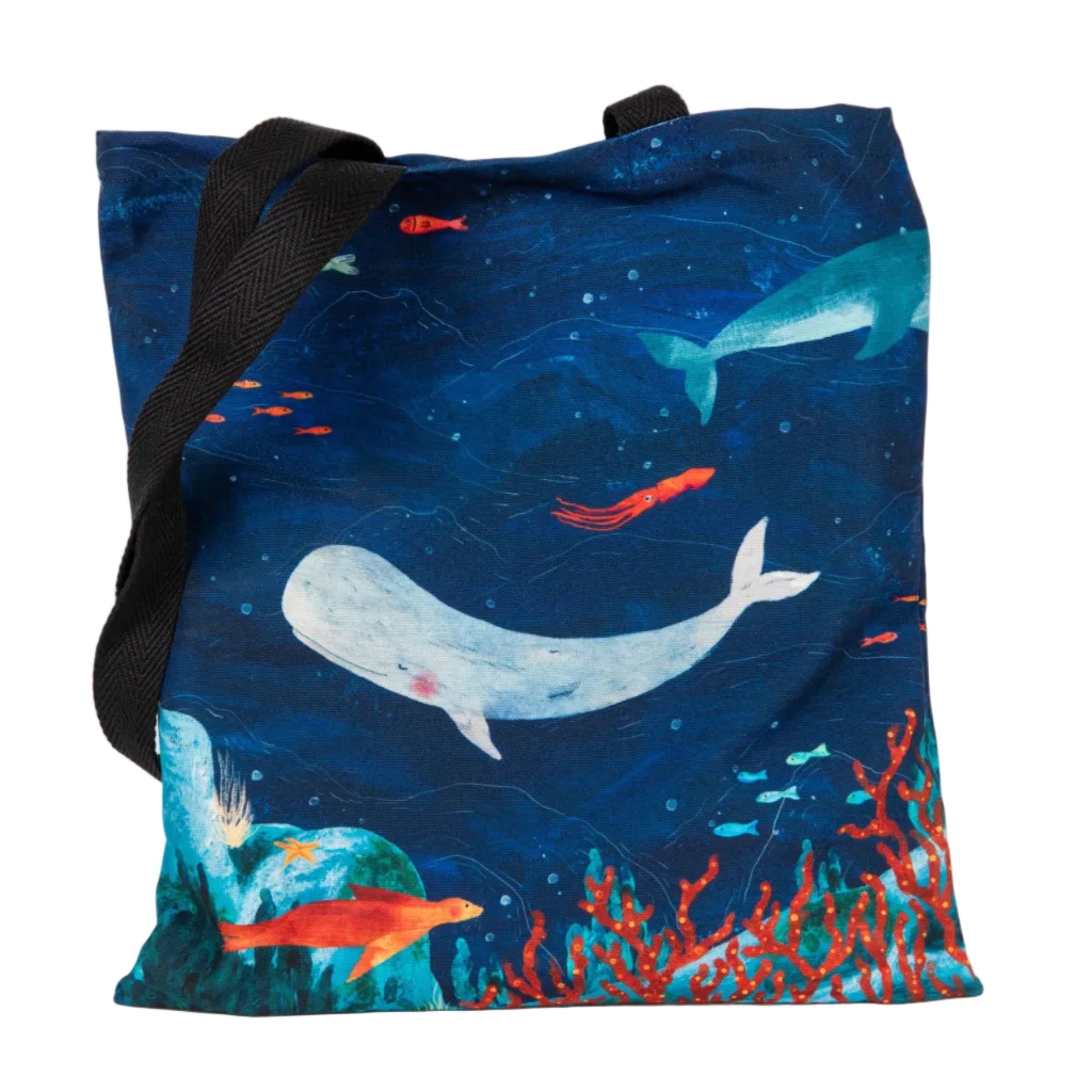 Tote bag Ballena y fondo marino
