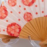 Abanico flores y lunares