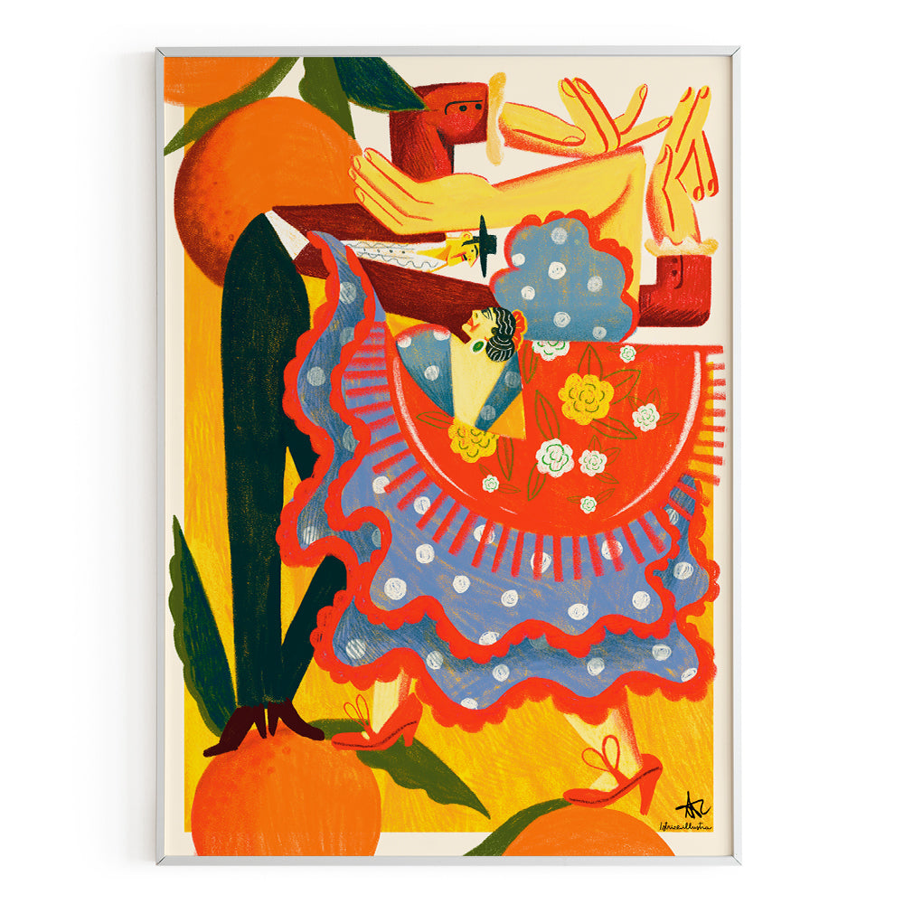 Lámina Pareja de Flamencos