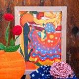 Lámina Pareja de Flamencos