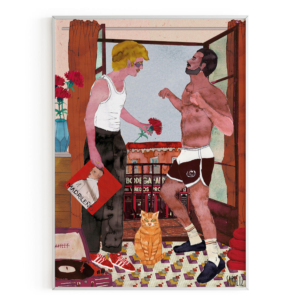 Chicos bailando en Malasaña