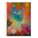 Lámina Gatos coloridos