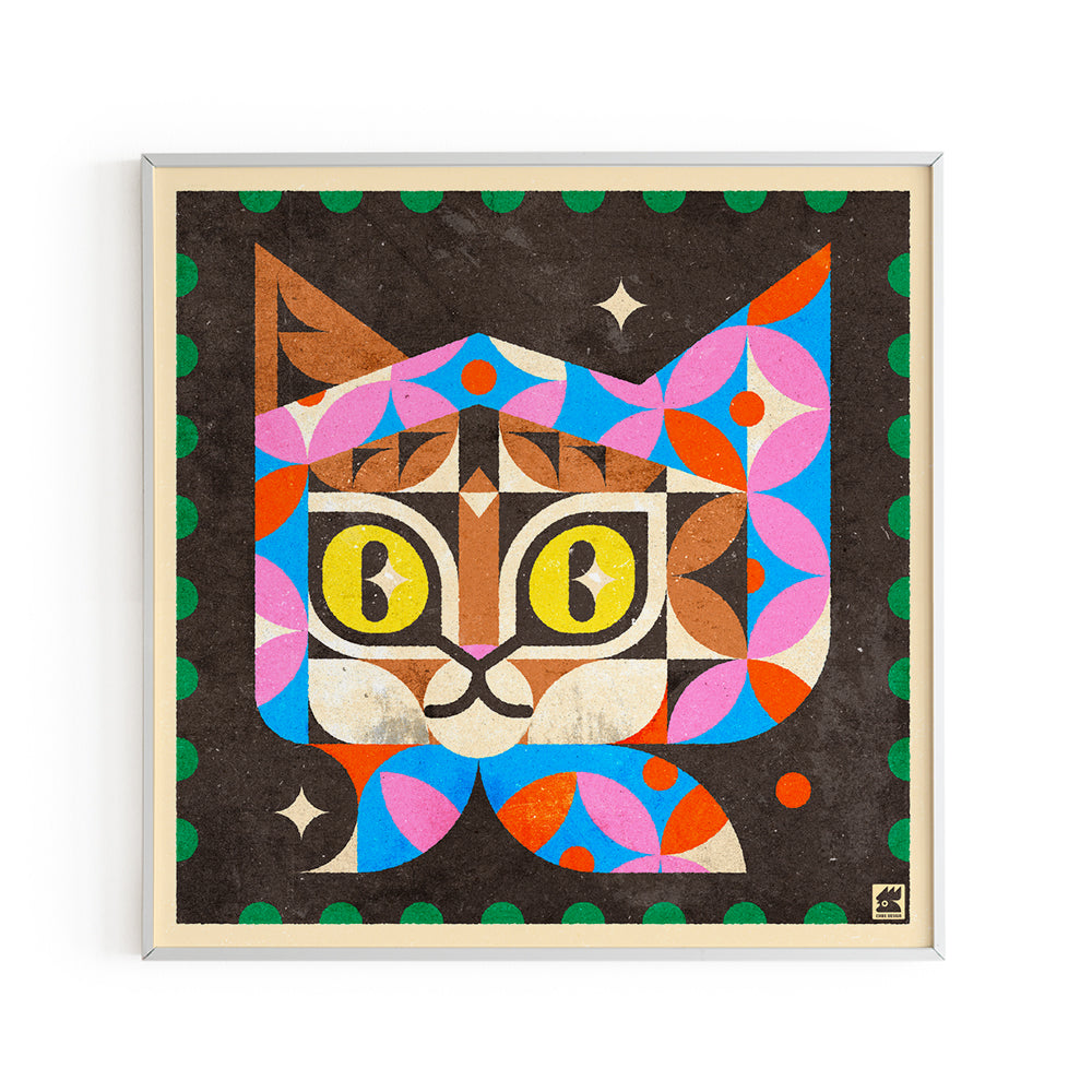 Lámina 'Gato con pañuelo'
