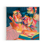 Lámina 'Pareja de chicos leyendo'