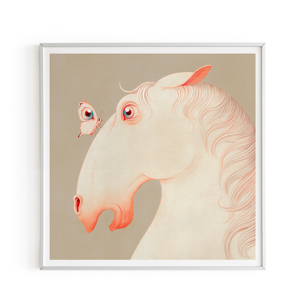 Lámina 'Caballo y mariposa'