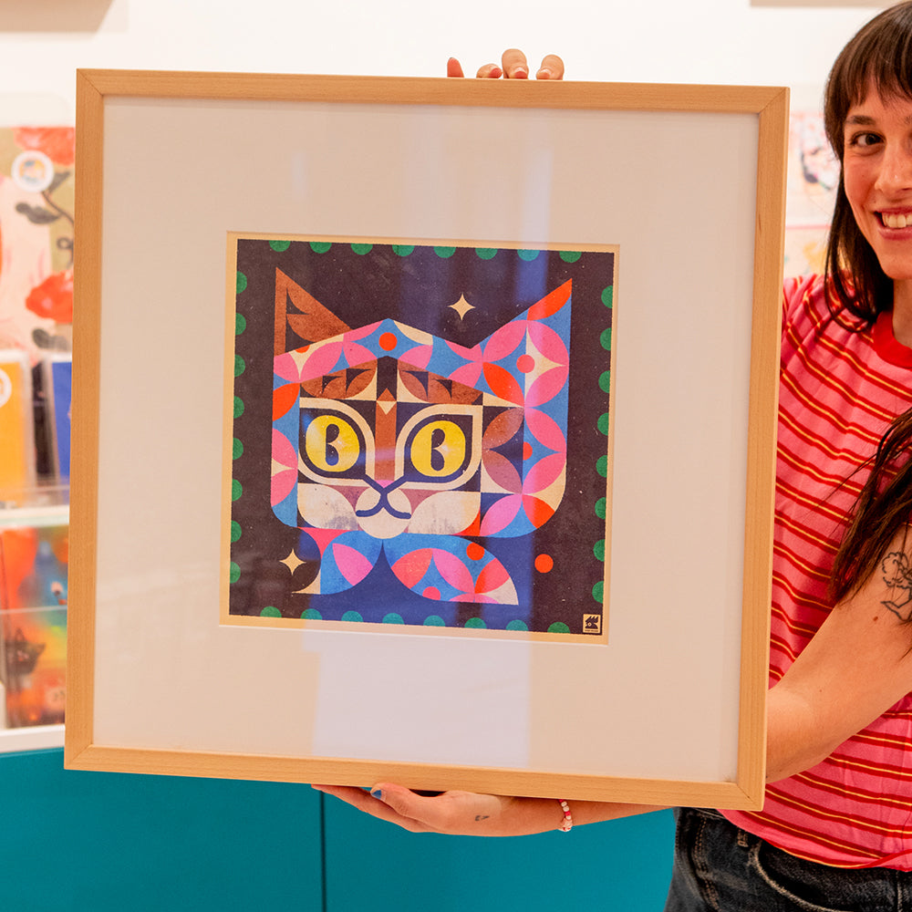 Lámina 'Gato con pañuelo'