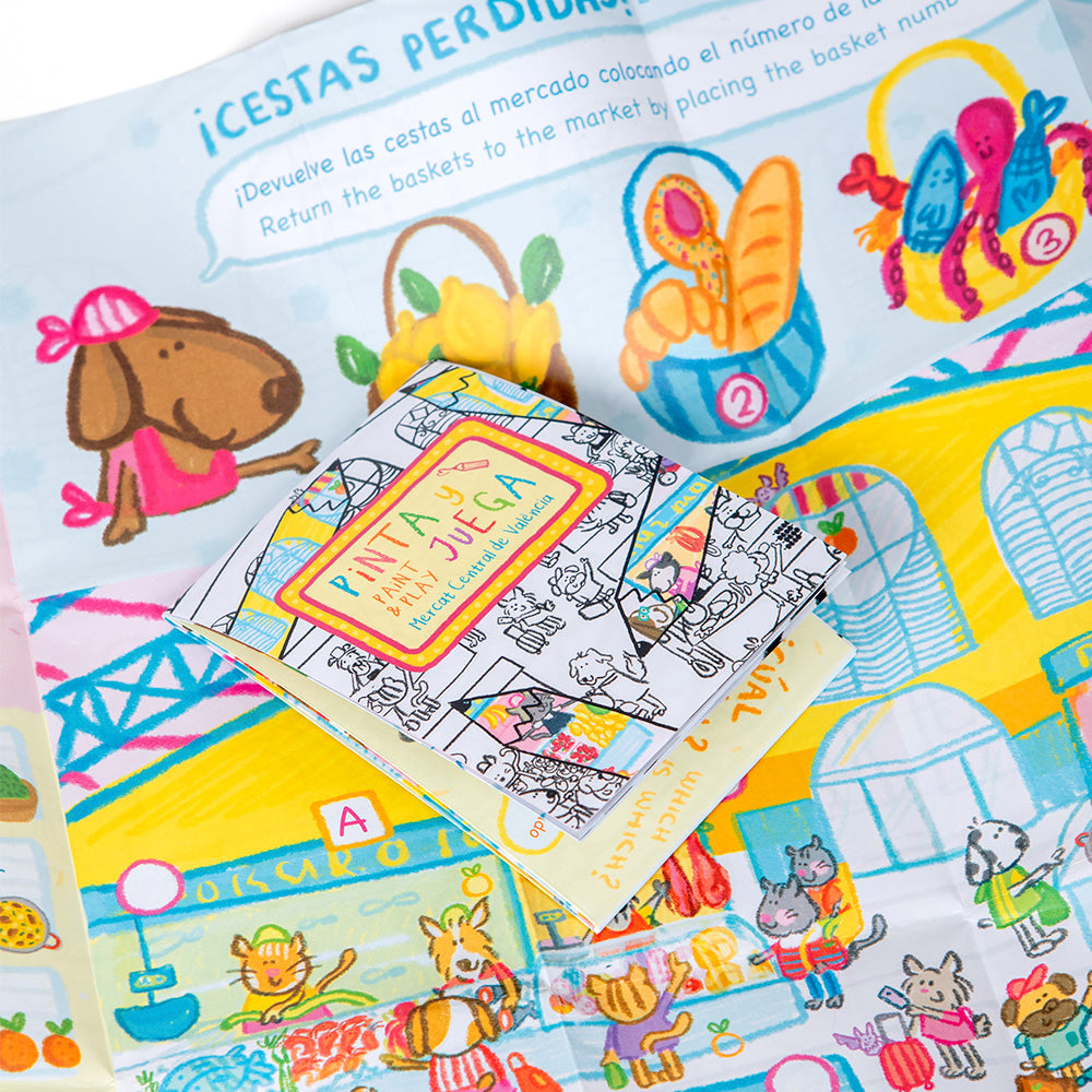 Mapa infantil 'Pinta y juega con el Mercat Central'