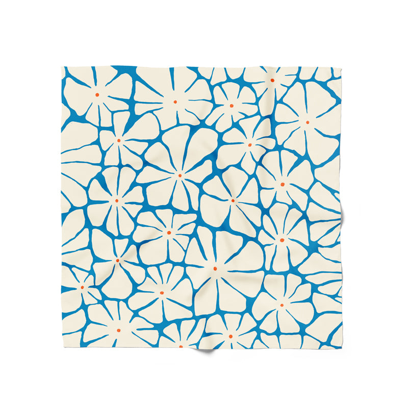 Pañuelo Flors Azul