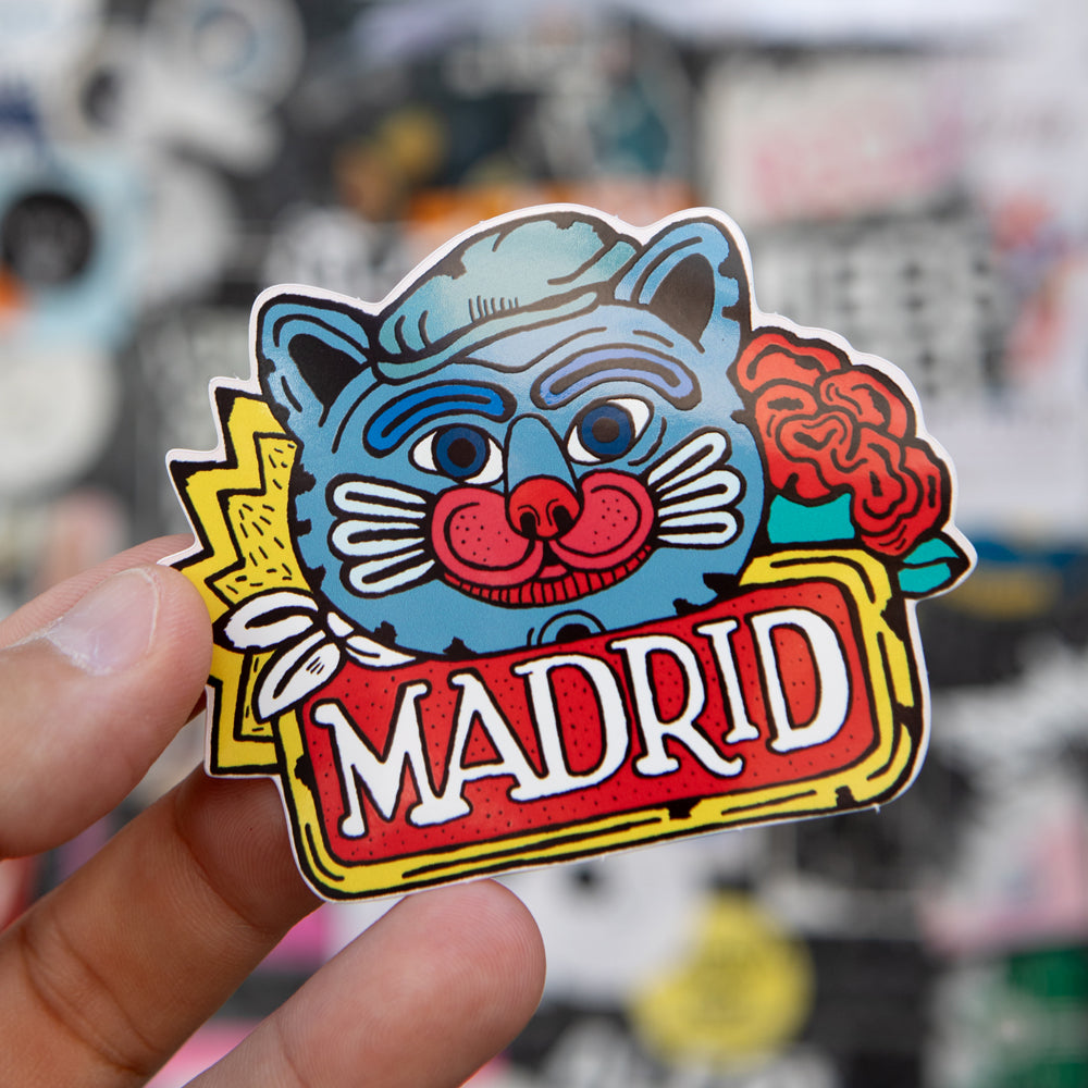 Pegatina Gato chulapo x Asís Percales