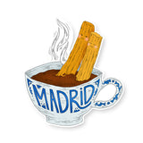 Pegatina Churros con chocolate