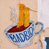 Pegatina Churros con chocolate