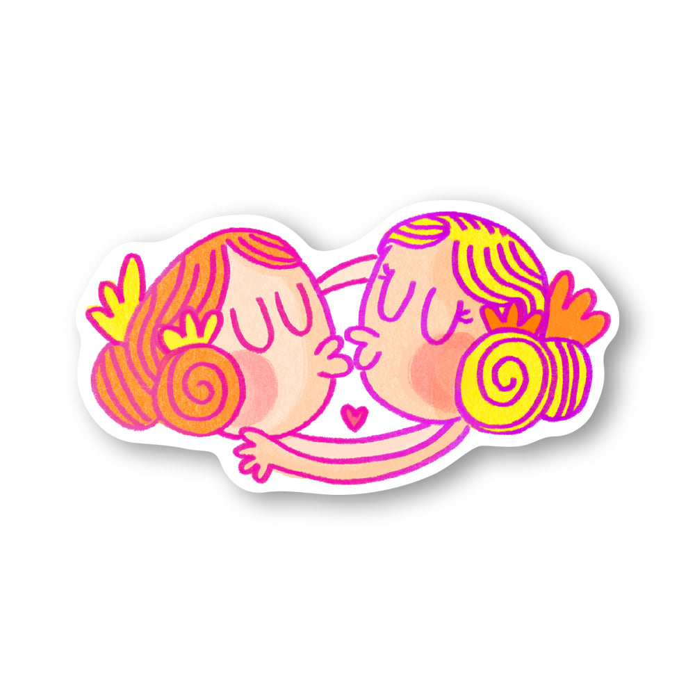 Pegatina Falleras enamoradas