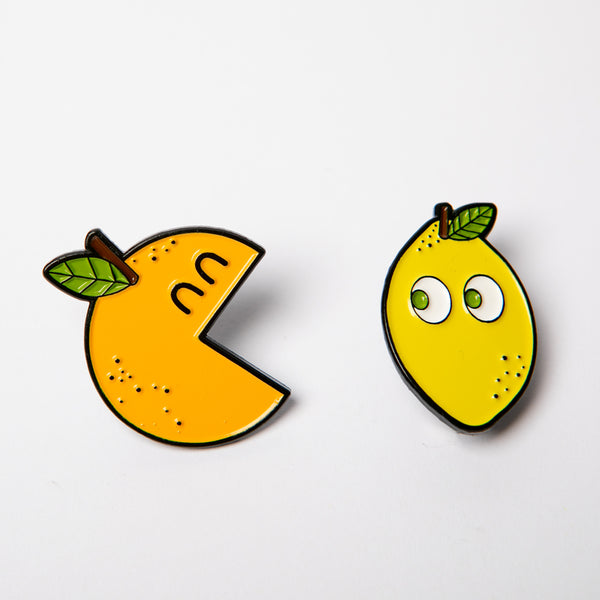 Comecocos naranja y limón