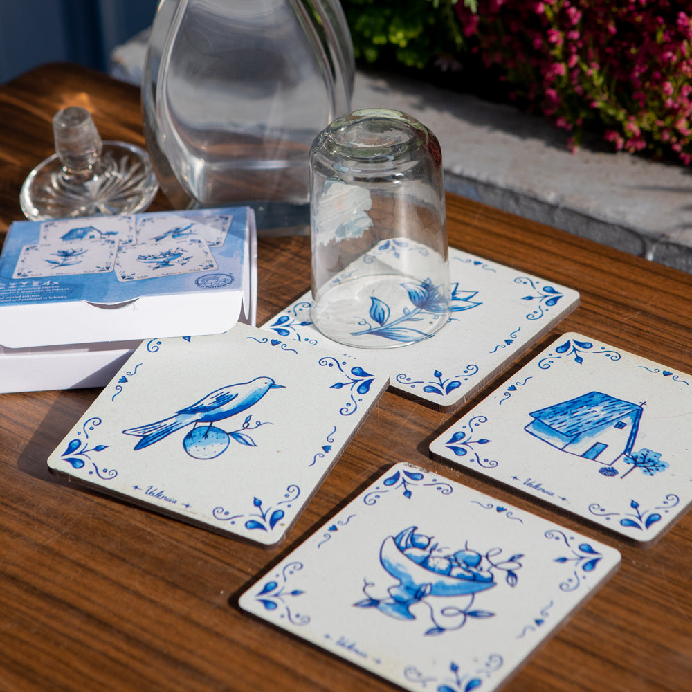 Posavasos azulejos azules