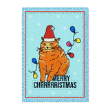 Gato navideño enfadado