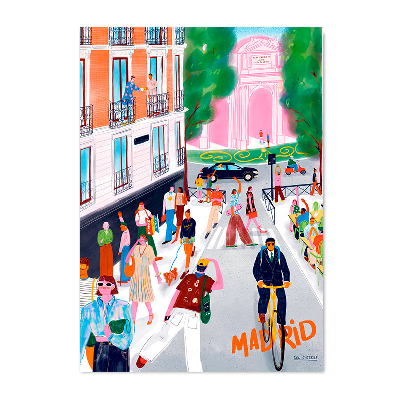 Postal Vistas a la puerta de Alcalá