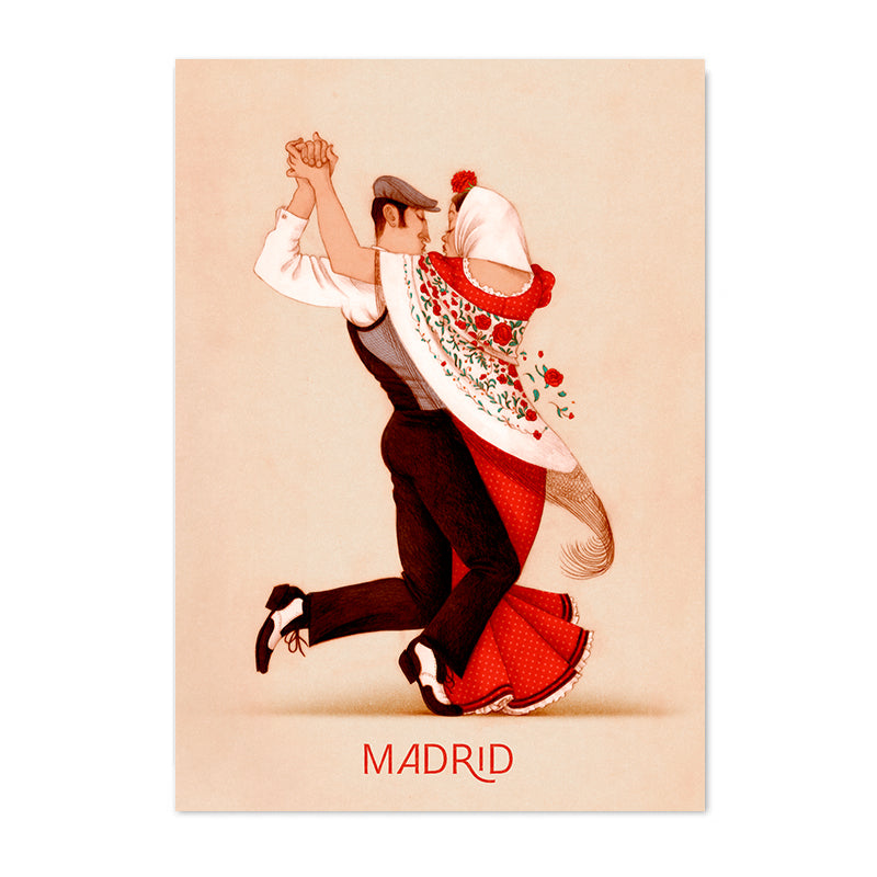 Postal 'Chulapos bailando'