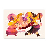 Postal 'Brujita Halloween'