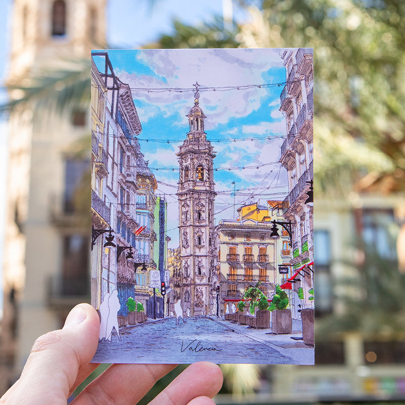 Postal Calle Paz de València