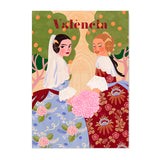 Postal Falleras en la Catedral