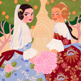 Postal Falleras en la Catedral