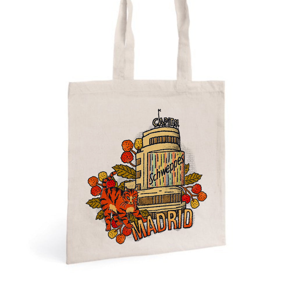 Tote bag 'Gran Vía con gato'