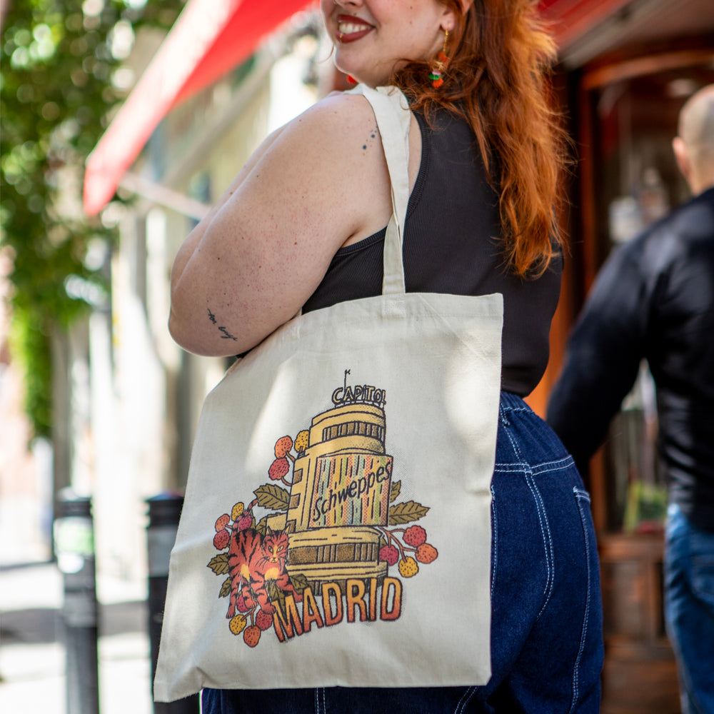 Tote bag 'Gran Vía con gato'