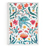 Golondrina con flores