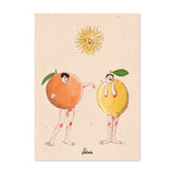 Chicos fruta y sol