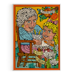 Abuela y nieta con horchata