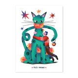 Gato grande navideño