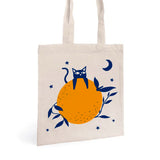 Tote bag gato con naranja