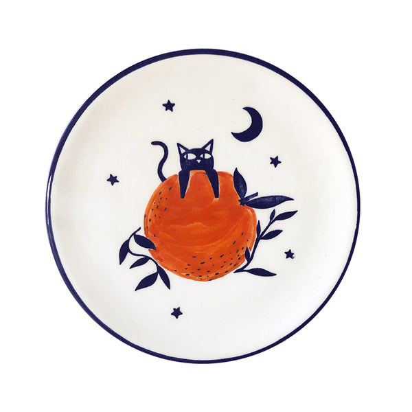 Plato gato con naranja