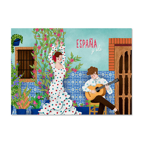 Flamencos en patio