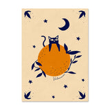 Gato con naranja