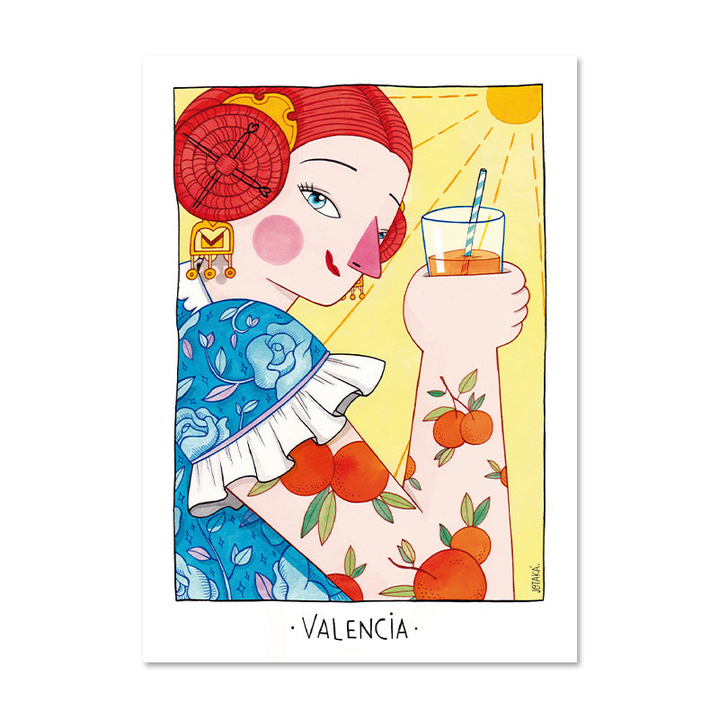 Fallera con zumo de naranja