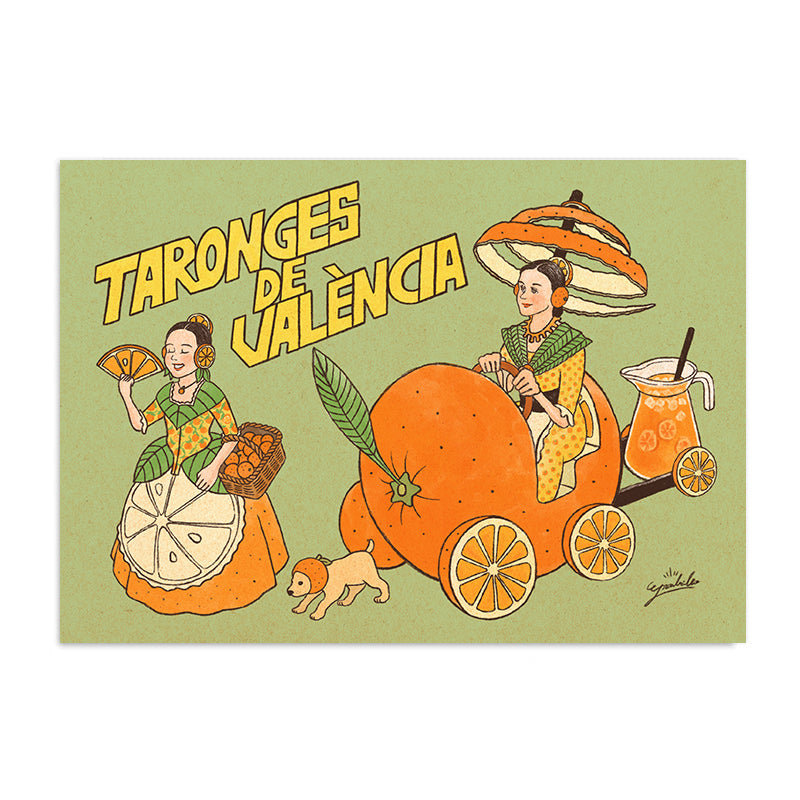 Falleras con naranjas