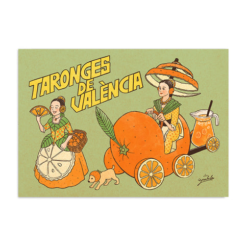Falleras con naranjas